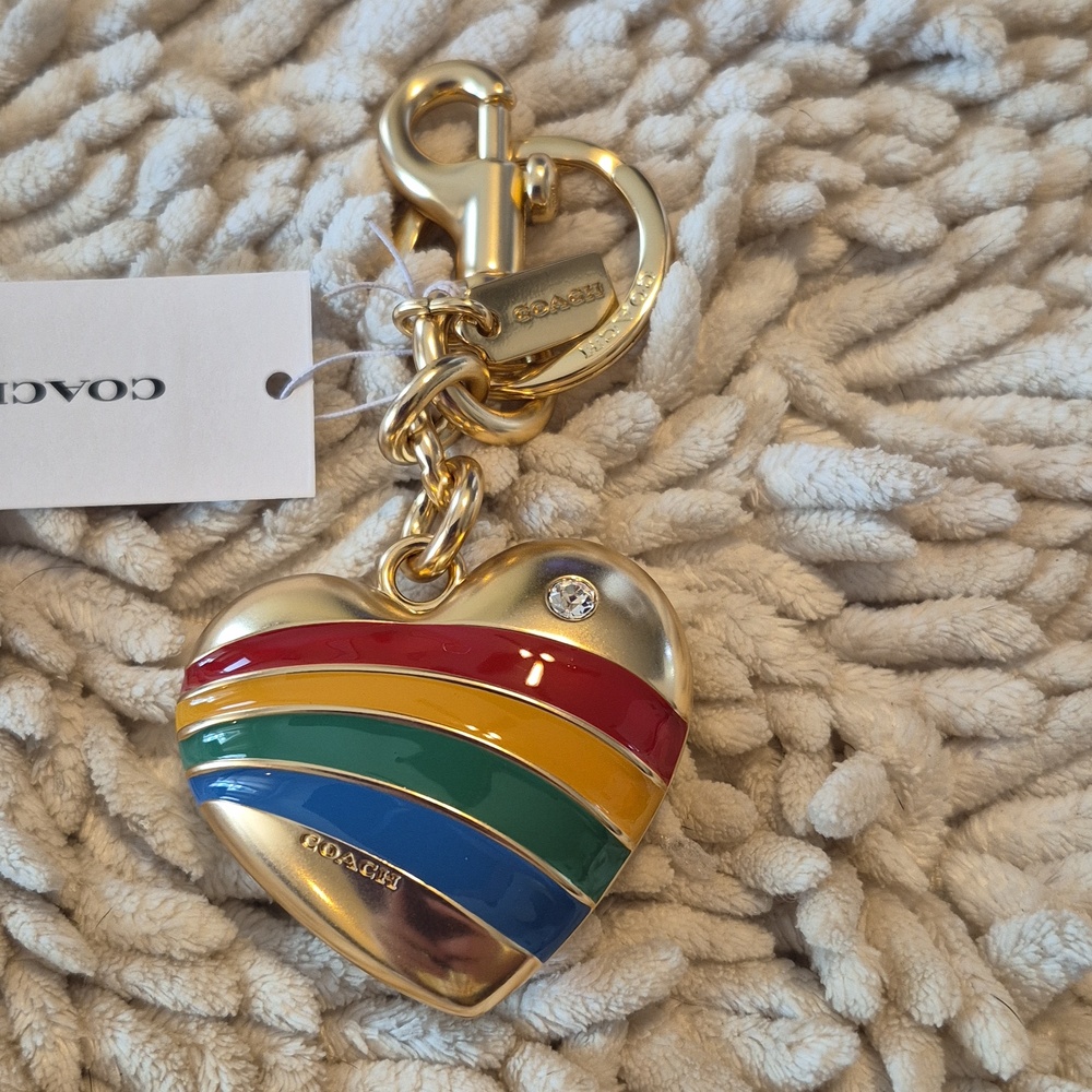 NWT Coach Heart Bag Charm